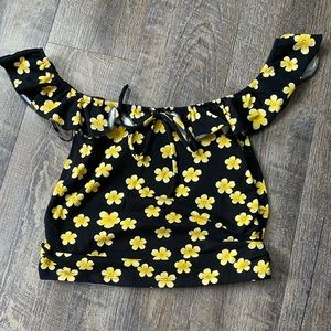 F21 Off The Shoulder Crop Top